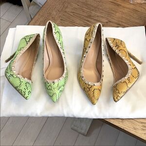WILD DIVA TUSCANY MUSTARD &GREEN SNAKE MOT…